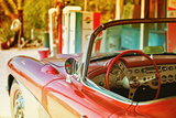 Ancienne Chevrolet Décapotable Sur La Route 66 III