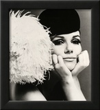 Nicole de la Marge in a Peter Shepherd Velvet Cap  1965