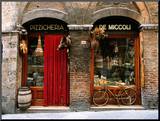 Bicycle Parked Outside Historic Food Store  Siena  Tuscany  Italy