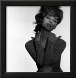 Chain Mail Projection on Model with Hands on her Neck  1960s