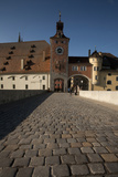Cobblestone  Stone Bridge  Danube  Regensburg  Germany