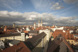 Roof Top View of Old Town Regensburg  Germany