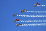Aerobatic Display by North American Harvards  or T-6 Texans  or SNJ  Airshow