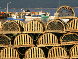 Stack of Lobster Traps at Neil's Harbor  Cape Breton  Nova Scotia  Canada