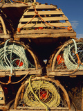 Stack of Lobster Traps at Neil's Harbor  Cape Breton  Nova Scotia  Canada