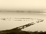 Spiral Jetty Above Great Salt Lake  Utah  USA