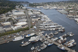 Lake Washington Ship Canal  Marinas  Hiram S Chittenden Locks  Seattle  Washington  USA