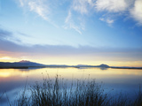 View of Bear River at Dusk  Cache Valley  Great Basin  Utah  USA