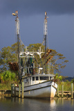 Shrimp Boat Docked at Harbor  Apalachicola  Florida  USA