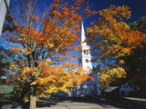 Peacham Congregational Church in Autumn  Northeast Kingdom  Vermont  USA