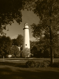 View of Ponte Aux Barques Lighthouse  Michigan  USA