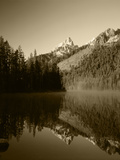 Reflection in Steaming String Lake  Wyoming  USA