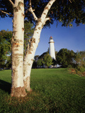 View of Ponte Aux Barques Lighthouse  Michigan  USA