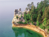 Pictured Rocks National Seashore on Lake Superior  Miner's Castle  Michigan  USA