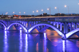 Historic Ninth Street Bridge  Missouri River in Great Falls  Montana  USA