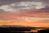 Skyline and Olympic Mountains  Sunset  Lake Washington  Seattle  Washington  USA