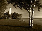 View of Lake Huron  Ponte Aux Barques Lighthouse  Michigan  USA