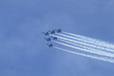 The Blue Angels  Airshow  SEAFAIR  F/A-18 Hornet Aircraft  Seattle  Washington  USA