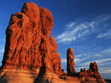 Sandstone Rock Formations at Arches National Park  Utah  USA