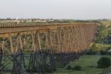The High Line Railroad Bridge Trestle in Valley City  North Dakota  USA