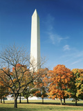 View of Washington Monument in Autumn  Washington DC  USA