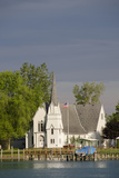 Church  Great Lakes of Lake Huron and Lake Erie  St Claire River  Michigan  USA
