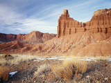 View of Chimney Rock Formation  Capitol Reef National Park  Utah  USA