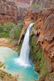 Havasu Waterfall on the Havasupai Reservation in Arizona  USA