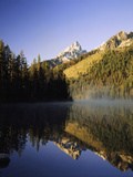 Reflection in Steaming String Lake  Wyoming  USA