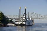 Paddlewheel Boat and Casino  Mississippi River  Port Area  Natchez  Mississippi  USA