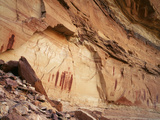 Ancient Pictographs in Horseshoe Canyon  Canyonlands National Park  Utah  USA