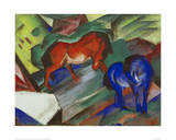 Red and Blue Horses