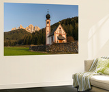 Geisler Mountains  Valley Villnoess  Church St John in Ranui  Puez-Geisler  Italy