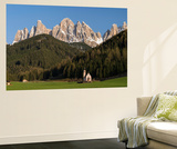 Geisler Mountains  Valley Villnoess  Church St John in Ranui  Puez-Geisler  Italy