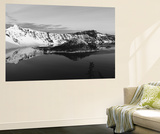 Snow-Covered Mountains with Crater Lake  Crater Lake National Park  Oregon  USA