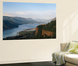 View of Crown Point at Dusk  Columbia Gorge  Oregon  USA
