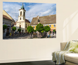Main Square  Column and Blagovescenska Church  Szentendre  River Danube  Hungary