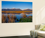 Wetlands Pond Reflecting the Mission Mountain Range  Ninepipe  Ronan  Montana  USA