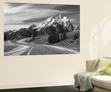 Teton Park Road and Teton Range  Grand Teton National Park  Wyoming  USA