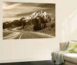 Teton Park Road and Teton Range  Grand Teton National Park  Wyoming  USA