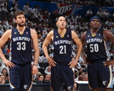 Oklahoma City  OK - May 15: Marc Gasol  Tayshaun Prince and Zach Randolph