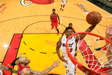 Miami  FL - May 15: Norris Cole  Joakim Noah and Carlos Boozer