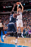 Dallas  TX - January 18: Dirk Nowitzki and Kendrick Perkins