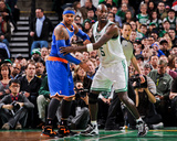 Boston  MA - January 24: Kevin Garnett and Carmelo Anthony