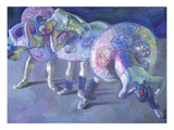 Three Dancers in Grey and Blue