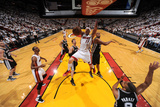 Miami  FL - JUNE 9 Chris Andersen and Boris Diaw