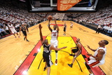 Miami  FL - JUNE 9 Udonis Haslem and Boris Diaw