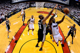 Miami  FL - JUNE 9 LeBron James and Tim Duncan