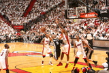 Miami  FL - JUNE 6 Tony Parker and LeBron James