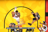 Miami  FL - JUNE 9 Udonis Haslem and Boris Diaw